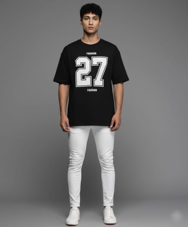 Men 27 Black T-shirt