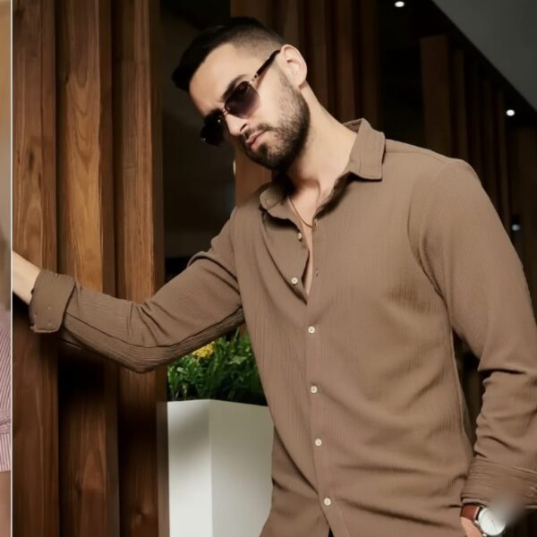 men beige color shirt