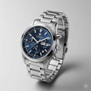 sporty and robust chronograph watch