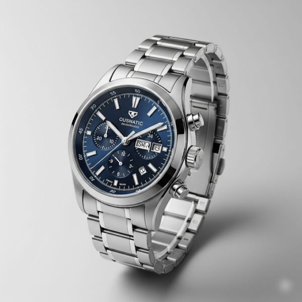 sporty and robust chronograph watch
